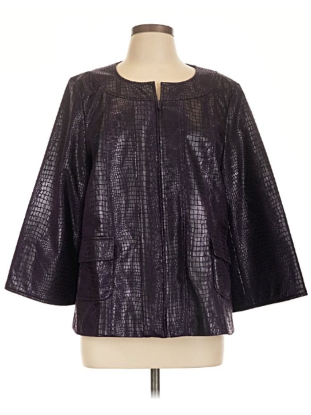 Purple Croc Embossed Jacket